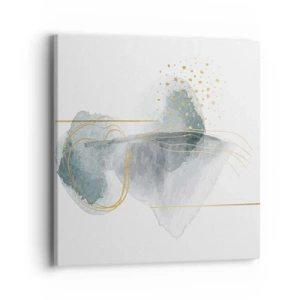 Impression sur toile - Image sur toile - À propos de la relation entre le gris et l'or - 40x40 cm