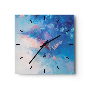 Horloge murale - Pendule murale - Abstraction hivernale - 40x40 cm