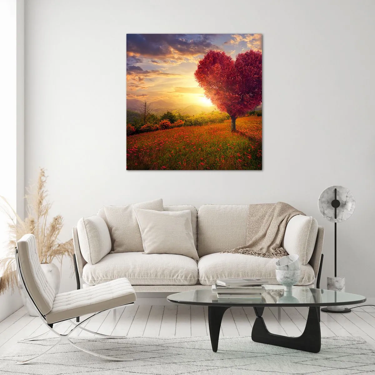 Impression sur verre - Image sur verre - Touche le cœur - 70x70 cm