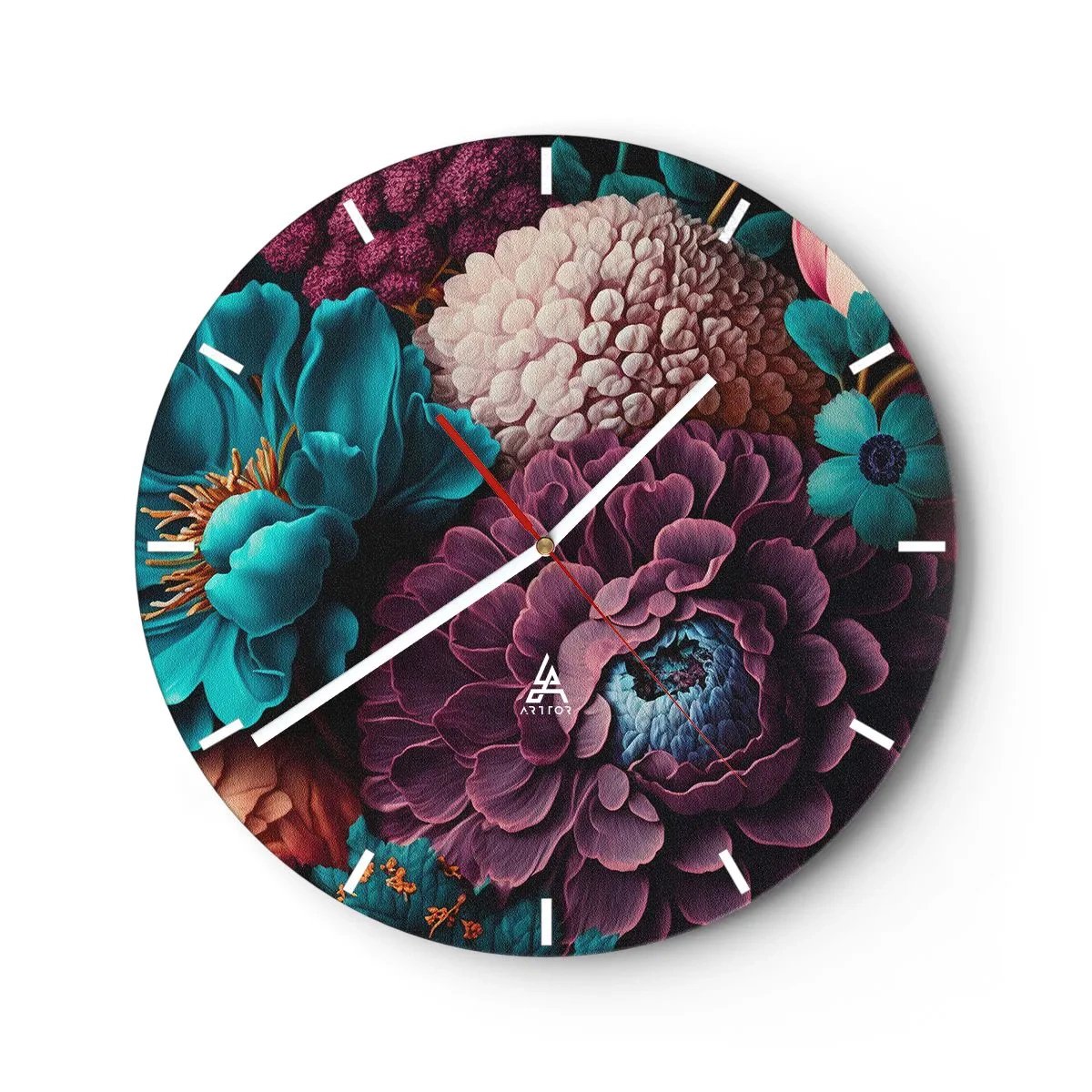 Horloge murale - Pendule murale - La nature en abondance - 40x40 cm