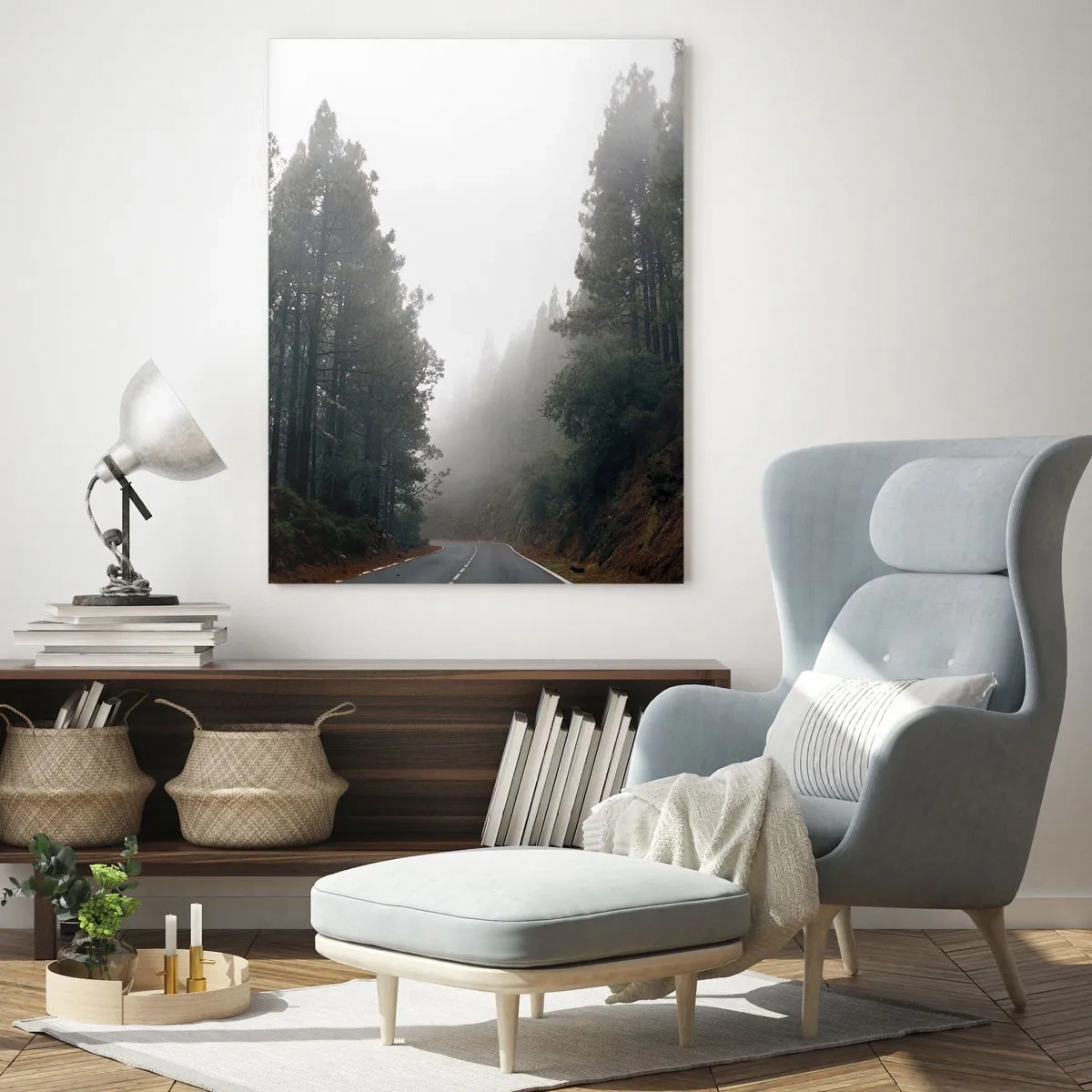 Impression sur verre - Image sur verre - Conte de la forêt magique - 70x100 cm