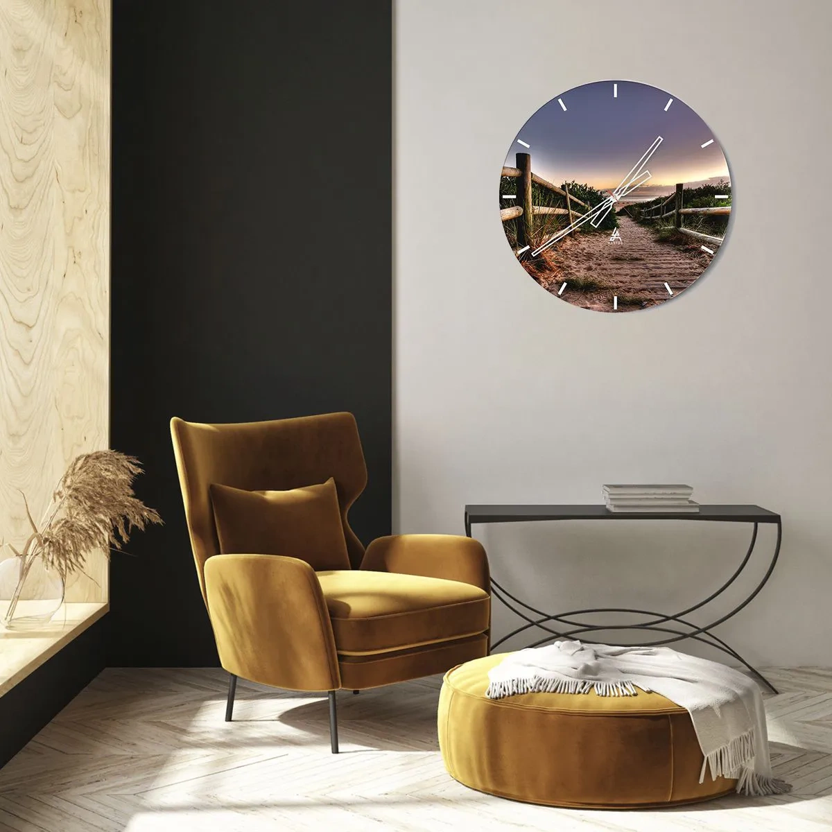 Horloge murale - Pendule murale - On voit déjà le but - 40x40 cm