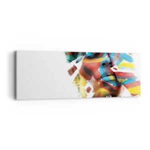 Impression sur toile - Image sur toile - Personnalité colorée - 90x30 cm