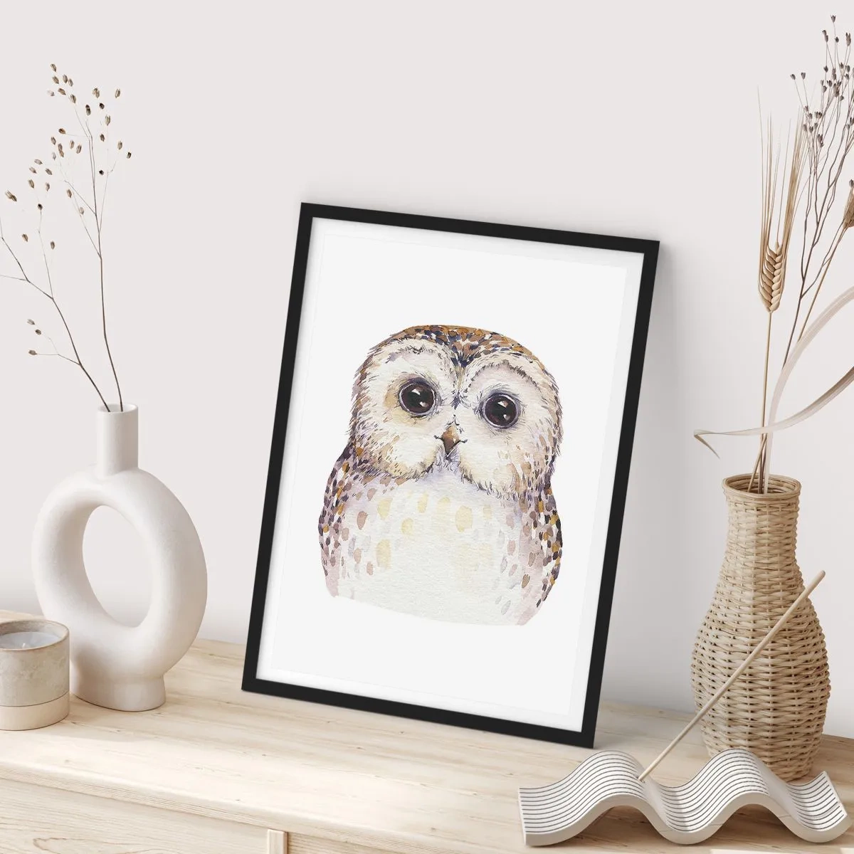 Affiche dans un cadre noir - Poster - Regarde-moi dans les yeux - 30x40 cm