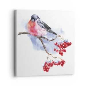 Impression sur toile - Image sur toile - L'hiver en couleurs - 30x30 cm