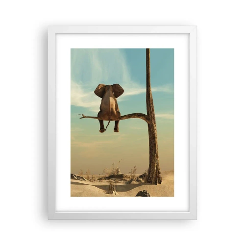 Affiche dans un cadre blanc - Poster - Nouveau point de vue - 30x40 cm