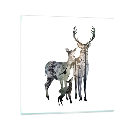 Impression sur verre - Image sur verre - Photographie de famille - 30x30 cm