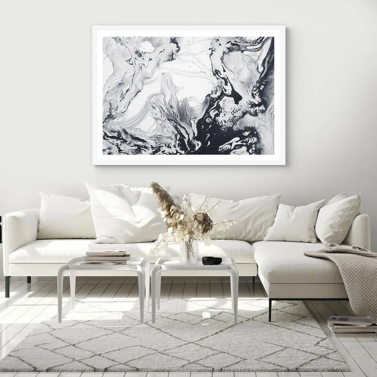 Affiche dans un cadre blanc - Poster - Au centre de la Terre - 50x40 cm