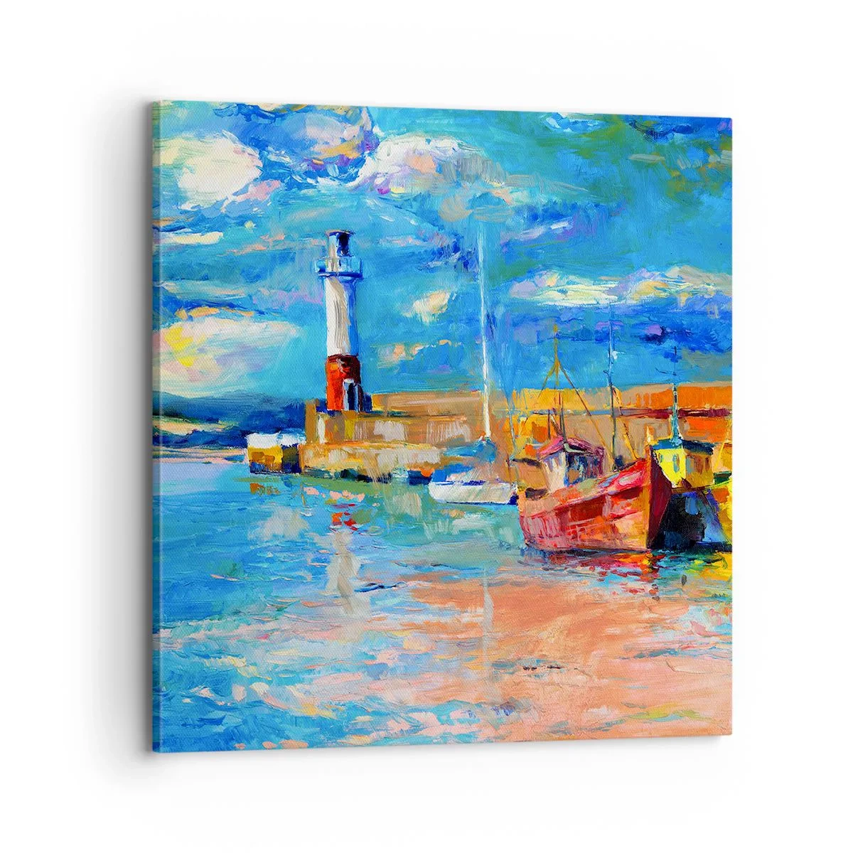 Impression sur toile - Image sur toile - Un après-midi dans la baie arc-en-ciel - 70x70 cm