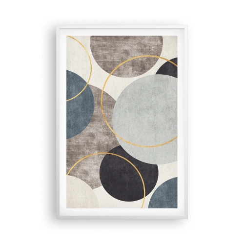 Affiche dans un cadre blanc - Poster - Cercles sur cercles - 61x91 cm