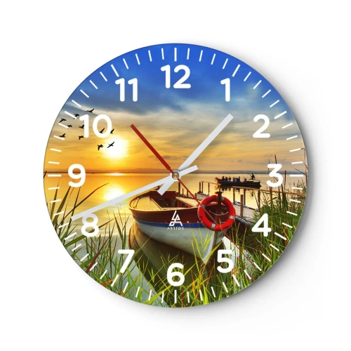 Horloge murale - Pendule murale - Les cormorans s'envolent déjà - 30x30 cm