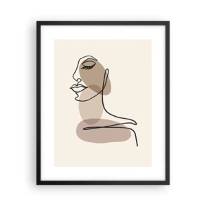 Affiche dans un cadre noir - Poster - S'écouter - 40x50 cm