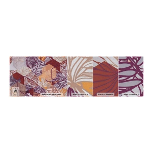 Échantillon de Papier Peint Premium Canvas - Relation impossible entre la géométrie et la nature - Abstraction, Graphique, Feuilles - 100x30 cm