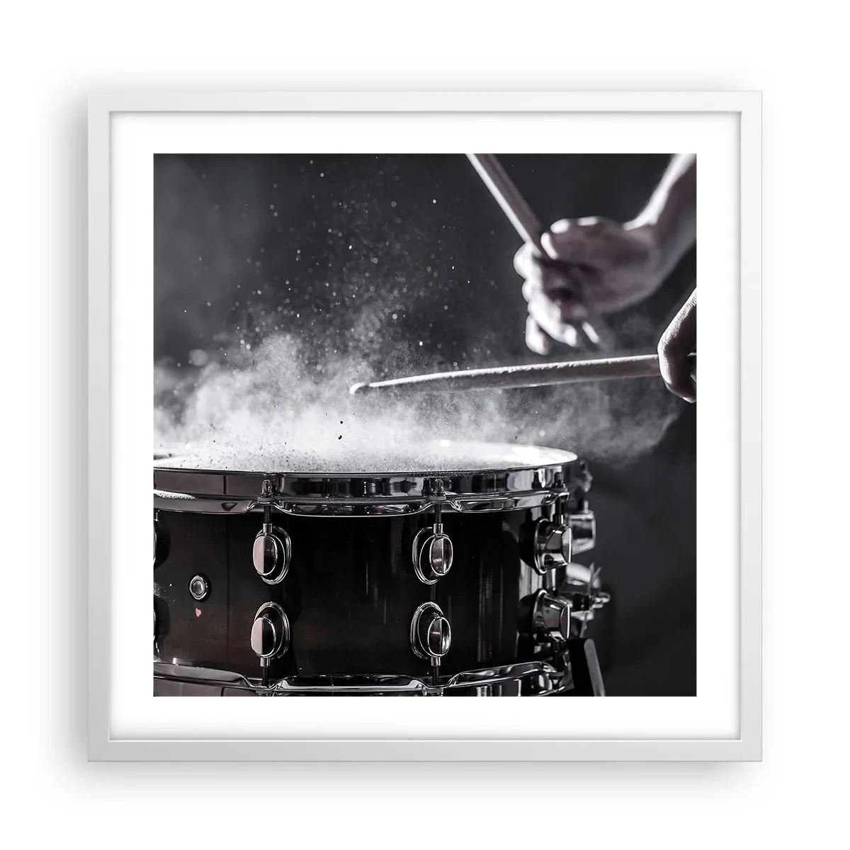 Affiche dans un cadre blanc - Poster - Tempo de la musique - 50x50 cm