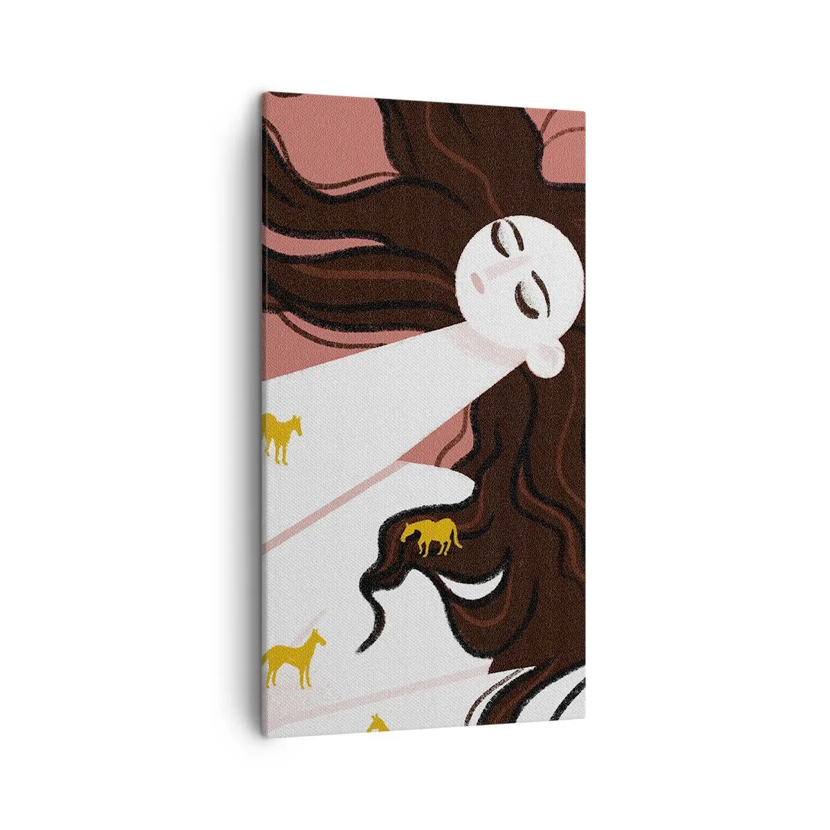 Impression sur toile - Image sur toile - Rêve d'un cheval d'or - 45x80 cm