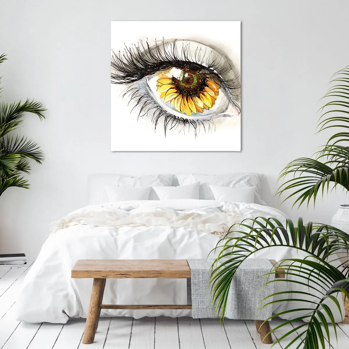 Impression sur toile - Image sur toile - Un look aussi chaud que l'été - 30x30 cm