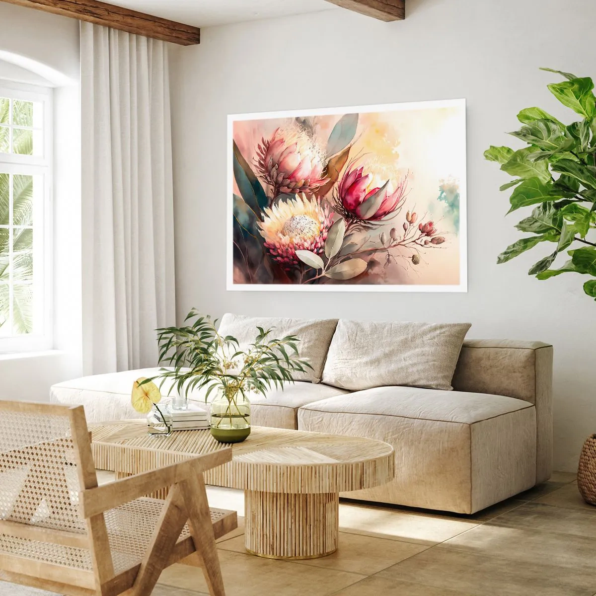 Affiche - Poster - De profil et de face - 50x40 cm