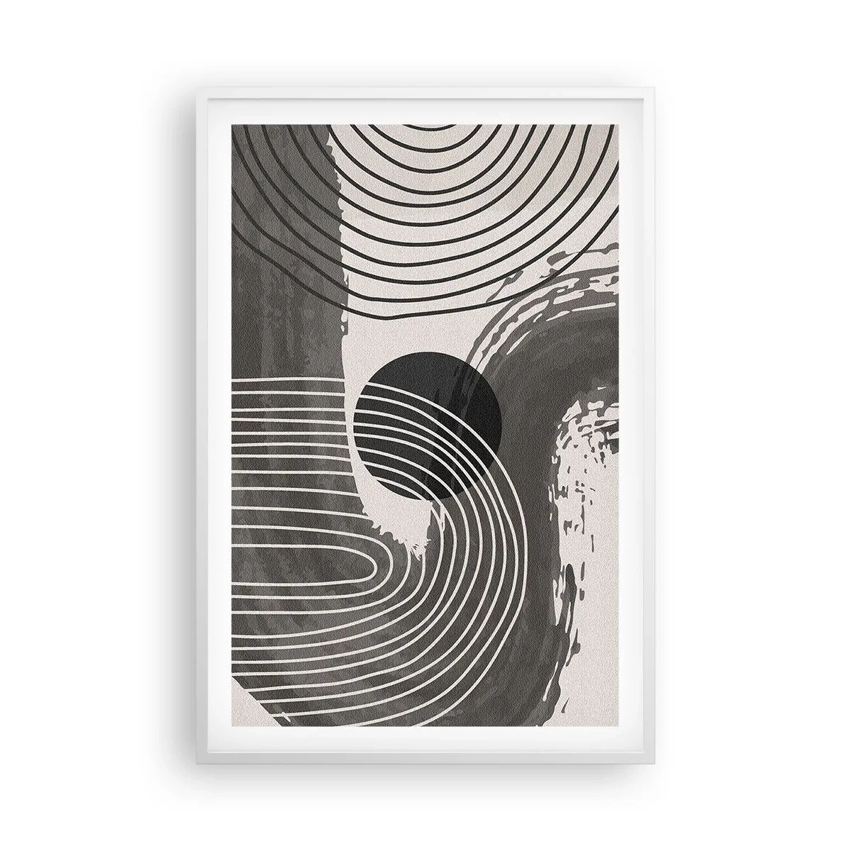 Affiche dans un cadre blanc - Poster - L'ovale gagne - 61x91 cm