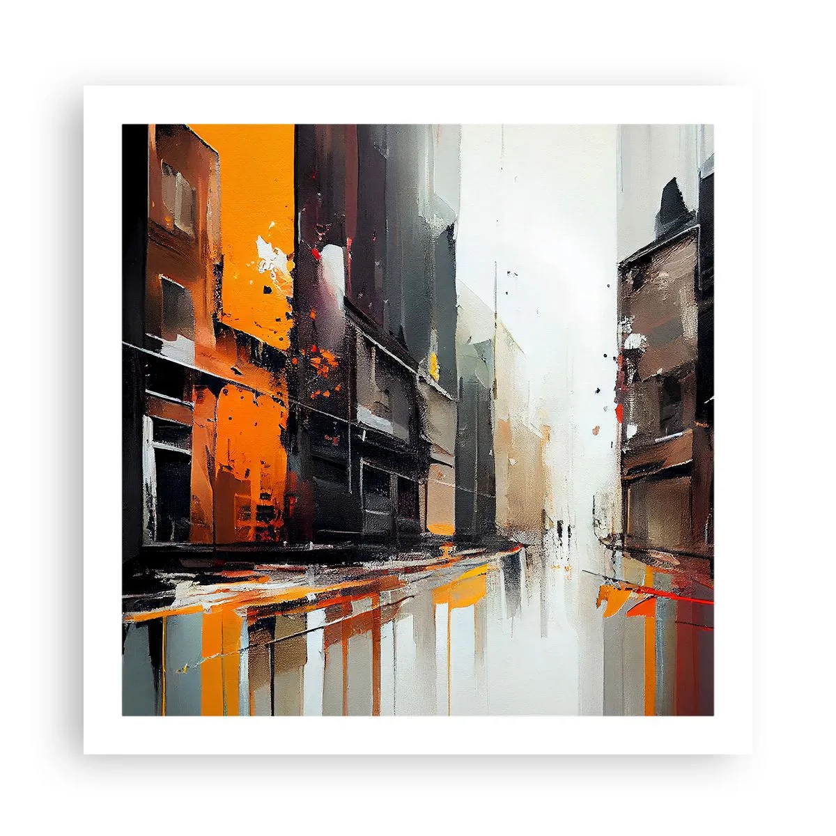Affiche - Poster - Jour de pluie - 60x60 cm