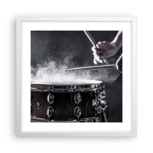 Affiche dans un cadre blanc - Poster - Tempo de la musique - 40x40 cm