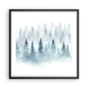 Affiche dans un cadre noir - Poster - Enveloppé de brouillard - 50x50 cm