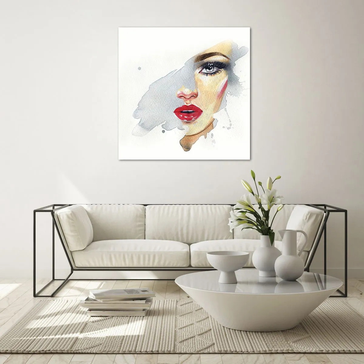 Impression sur verre - Image sur verre - Reflet dans une goutte d'eau - 40x40 cm