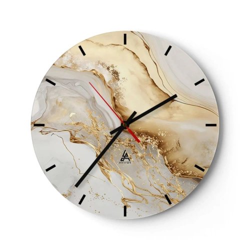 Horloge murale - Pendule murale - Abstraction : beauté et bonté - 40x40 cm