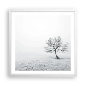 Affiche dans un cadre blanc - Poster - Contre le néant - 50x50 cm