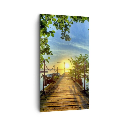 Impression sur toile - Image sur toile - L'ouest au-dessus de l'eau - 45x80 cm