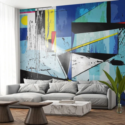 Papier Peint Autocollant Deluxe Sticker - Regardez le monde sous un certain angle… - Abstraction, Morceau, Modèle moderne - 350x256 cm
