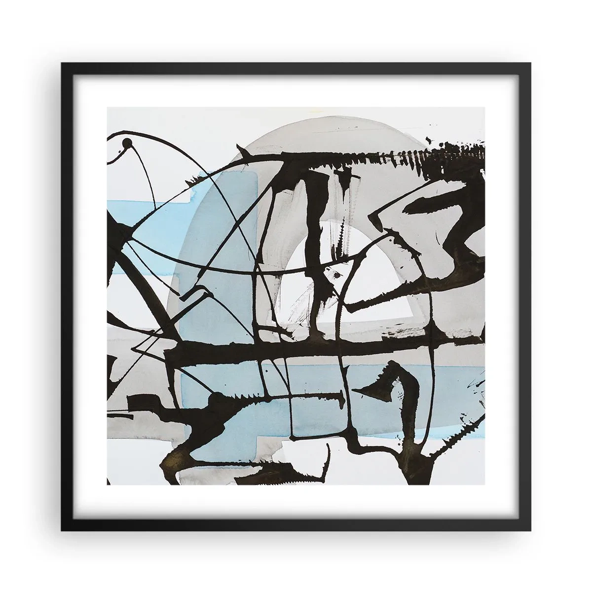 Affiche dans un cadre noir - Poster - Bleu malgré tout - 50x50 cm