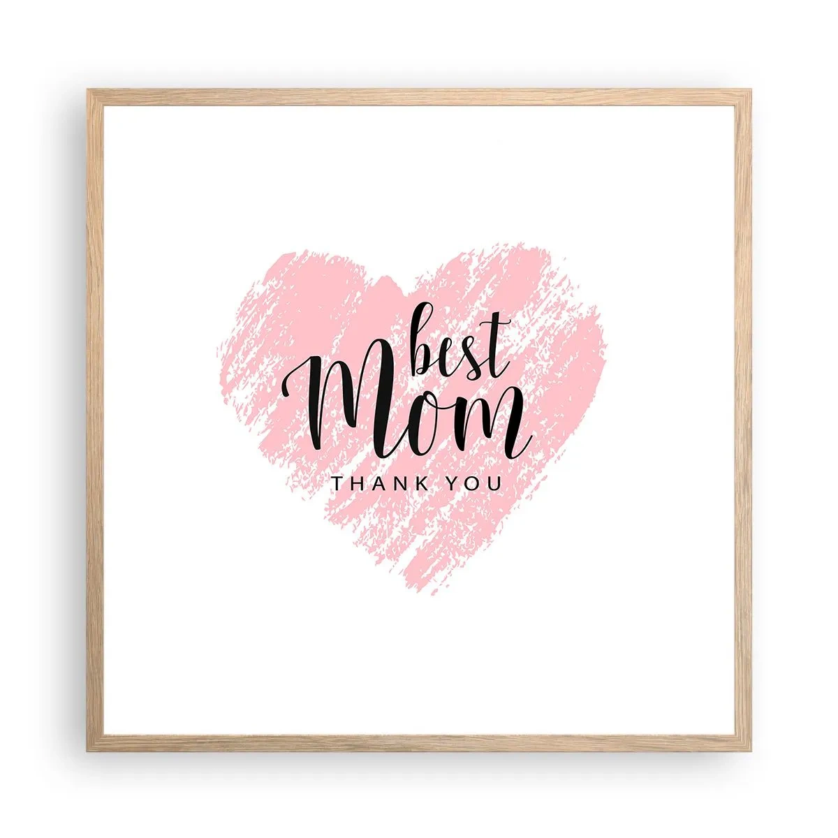 Affiche dans un chêne clair - Poster - Toujours au bon moment - 60x60 cm