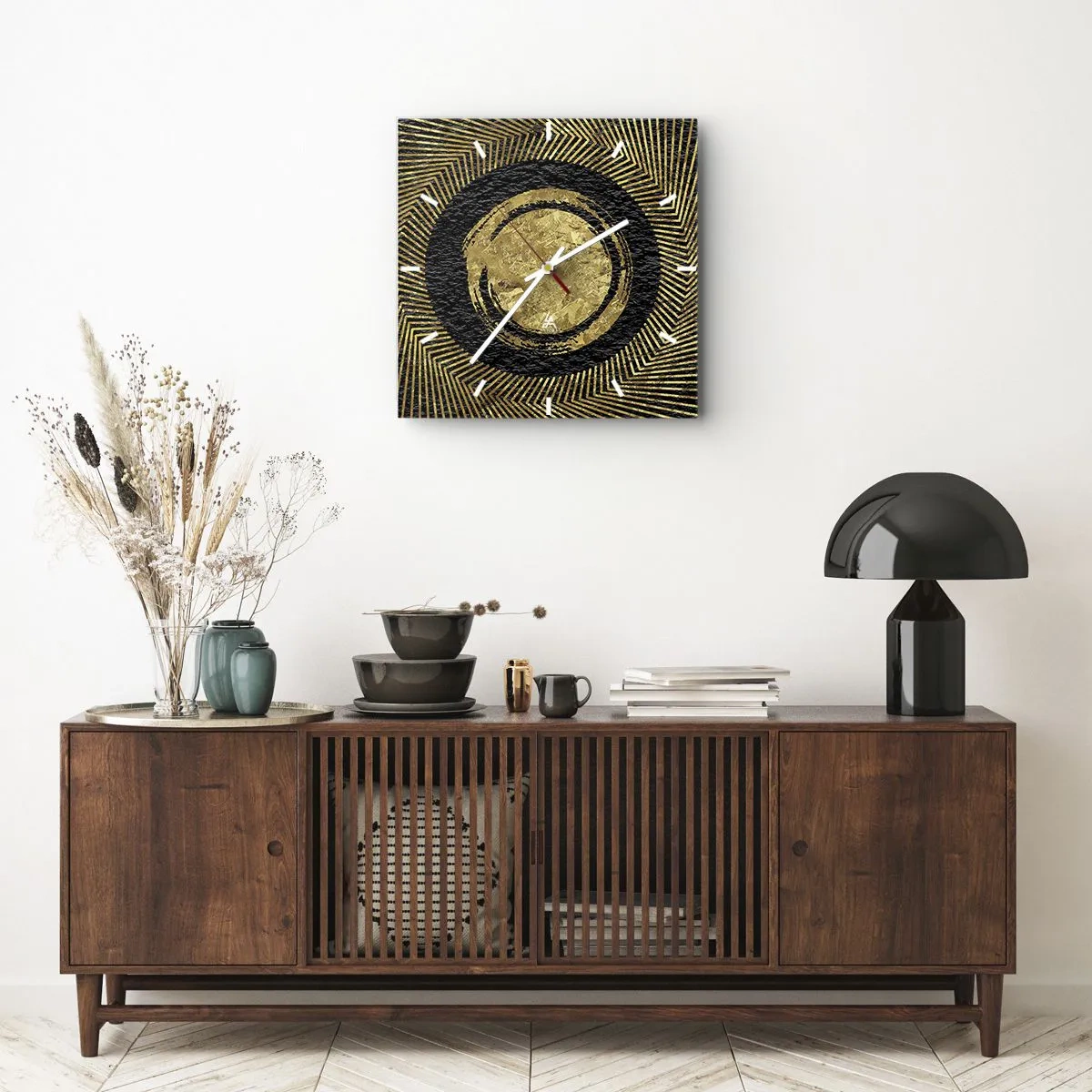 Horloge murale - Pendule murale - Composition glamour - 40x40 cm