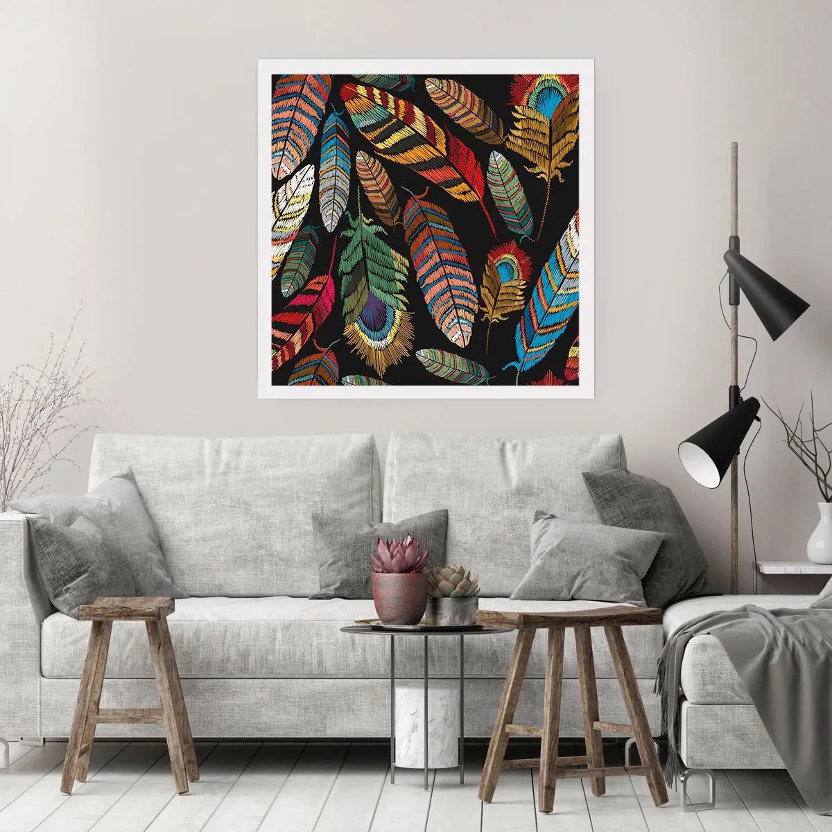 Affiche - Poster - Le carnaval des oiseaux - 60x60 cm