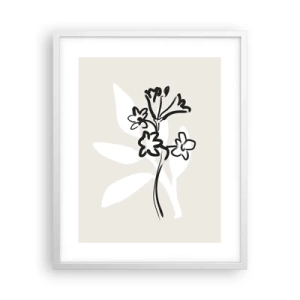 Affiche dans un cadre blanc - Poster - Esquisse pour l'herbier - 40x50 cm