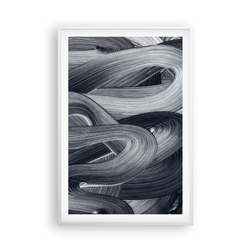 Affiche dans un cadre blanc - Poster - La fluidité de la réalité - 61x91 cm