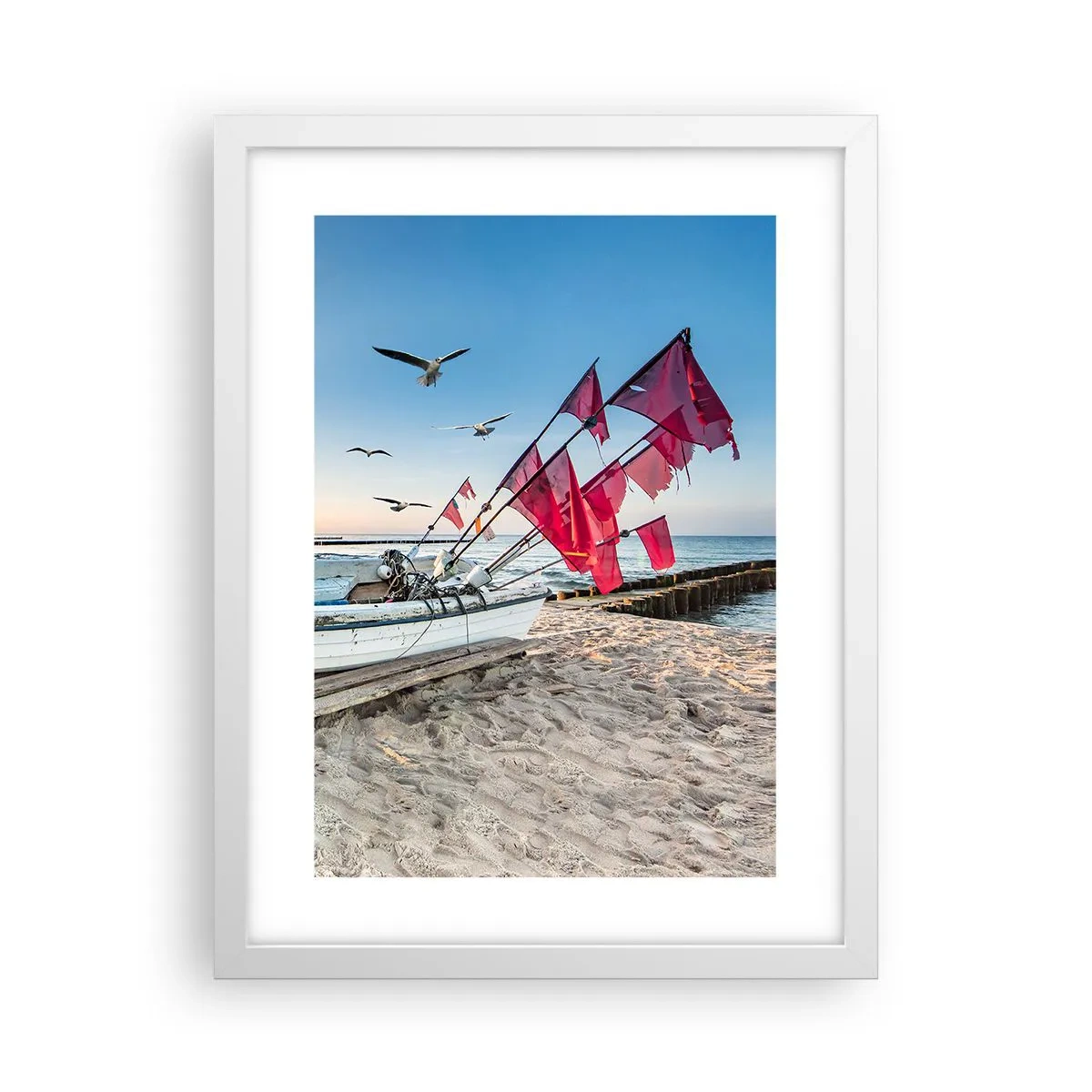 Affiche dans un cadre blanc - Poster - Repos mérité - 30x40 cm