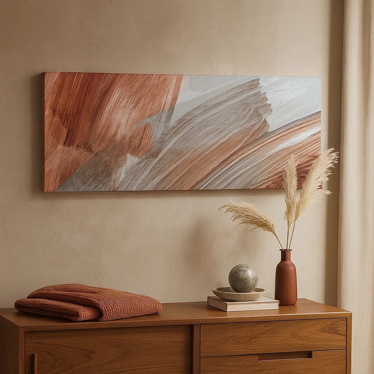 Impression sur toile - Image sur toile - Abstraction venteuse et automnale - 30x30 cm