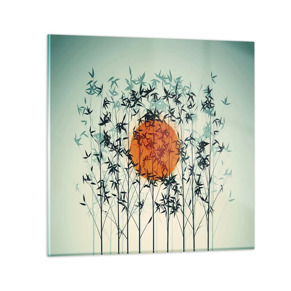 Impression sur verre - Image sur verre - Soleil japonnais - 50x50 cm