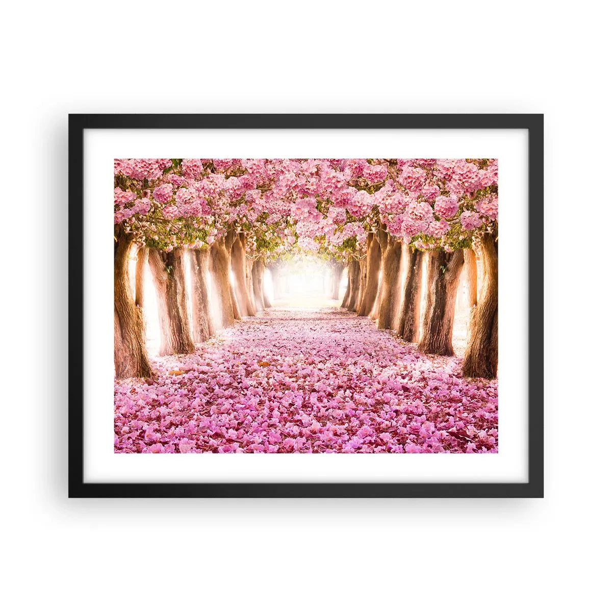 Affiche dans un cadre noir - Poster - La route du paradis - 50x40 cm