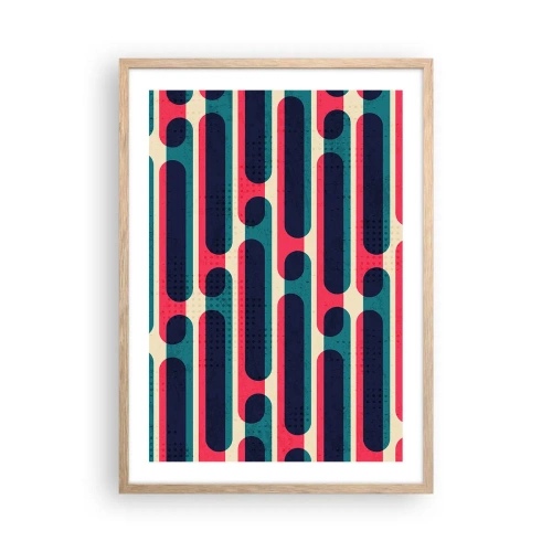 Affiche dans un chêne clair - Poster - En profondeur et sur l'avant - 50x70 cm