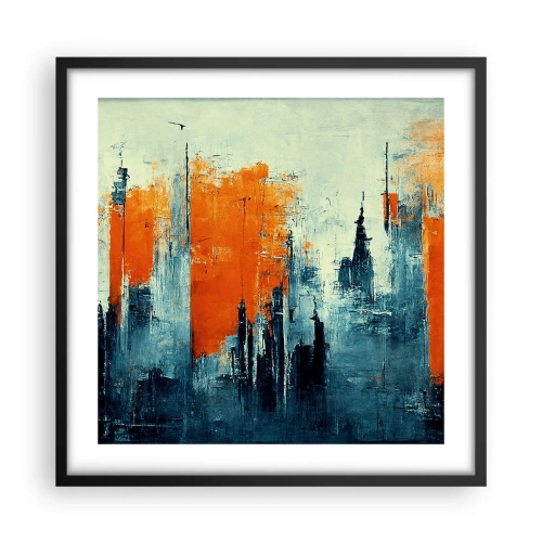 Affiche dans un cadre noir - Poster - Paysage moderne - 50x50 cm