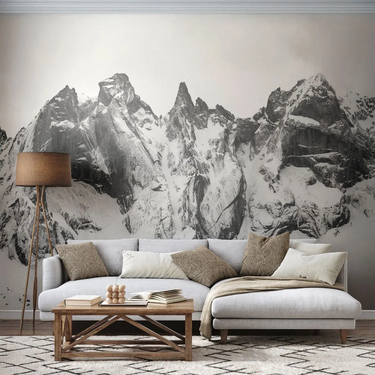 Papier Peint Autocollant Deluxe Sticker - Crête dangereuse de granit - Paysage, Montagnes, Alpes - 250x175 cm