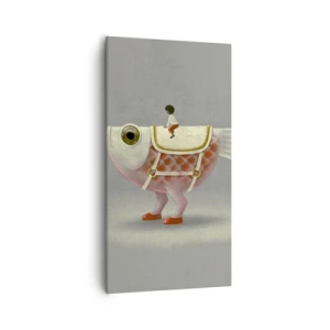 Impression sur toile - Image sur toile - Le cavalier poisson - 55x100 cm