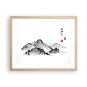 Affiche dans un chêne clair - Poster - Au-delà de la distance - 50x40 cm