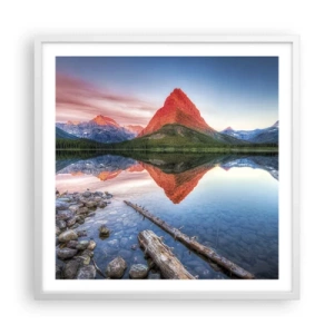 Affiche dans un cadre blanc - Poster - Chaleur et fraicheur - 60x60 cm