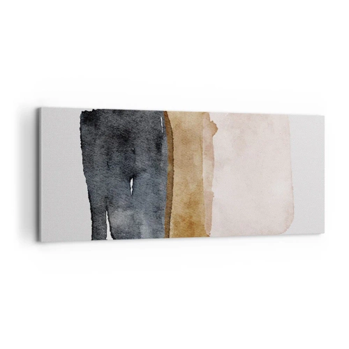 Impression sur toile - Image sur toile - Composition de couleurs de la terre - 100x40 cm