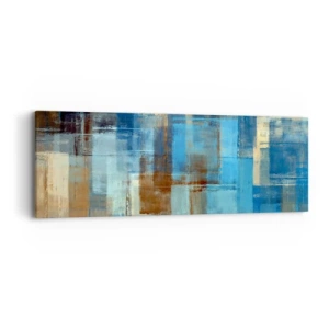 Impression sur toile - Image sur toile - A travers le voile bleu - 90x30 cm