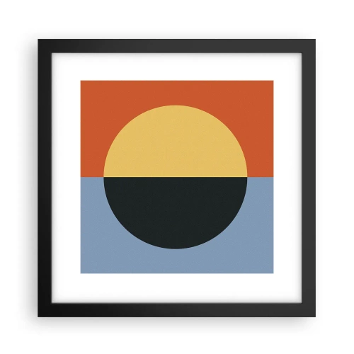 Affiche dans un cadre noir - Poster - Composition de chaleur et de fraîcheur - 30x30 cm