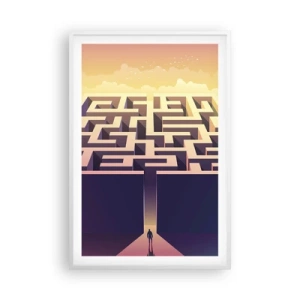 Affiche dans un cadre blanc - Poster - Le temps de la décision - 61x91 cm